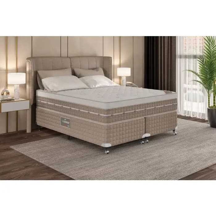 Cama Box + Colchão Castor King Premium