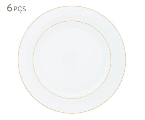 Pratos Rasos Mônaco (6 peças)